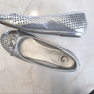 Guess silver ballerina flats